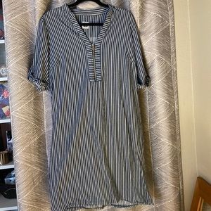 Denim striped dress xl